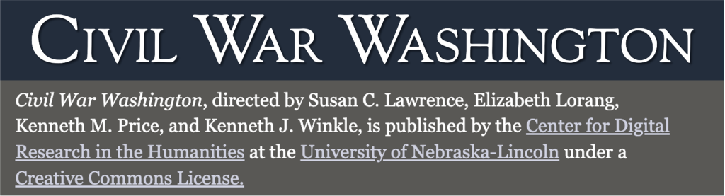Civil War Washington Det digitala arkivet drivs av Nebraska-Lincoln-universitetet